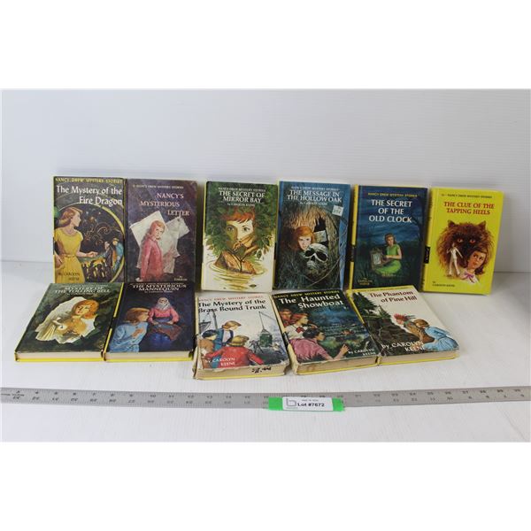(11) Nancy Drew Books - The Mystery Of The Fire Dragon, The Secret Of The Old Clock, The Haunted Sho