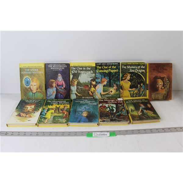(11) Nancy Drew Books - The Ghost Of Blackwood Hall, The Message In The Hollow Oak, The Hidden Windo