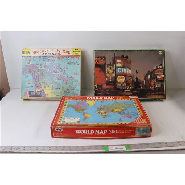World Map Puzzle 300 Pieces, City Puzzle 1000 Pieces, Historical Jig Map Of Canada Puzzle - All As I