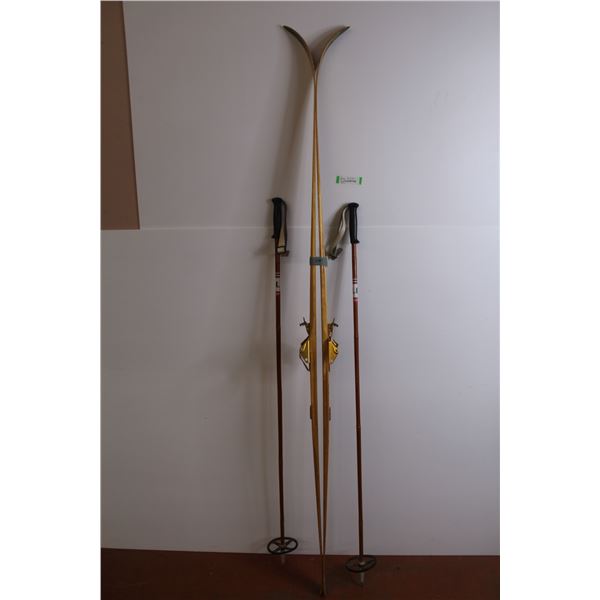 *Vintage Landsem - Wooden Cross Country Skis w/Poles (78")