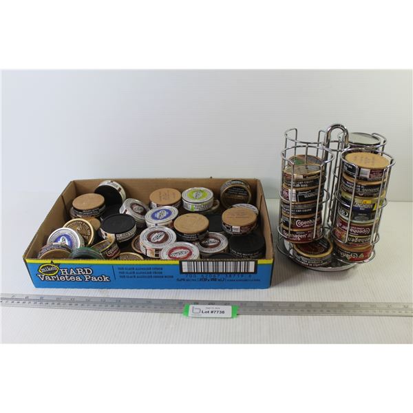 Chewing Tabacco Containers w/Metal Stand