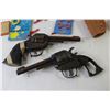 Image 2 : Vintage Pony Boy Cap Guns w/Holsters - Metal Cap Guns (one handle missing) - Assorted Caps