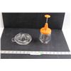 Image 1 : Glass Juicer & Vintage Food Chopping Device