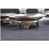 Image 3 : (3) Silver Plated Footed Dishes & (2) Crystal Candle Holders