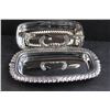 Image 3 : Butter Dish, (2) Glass Candy Dishes, Oil/Vinegar Bottle & Chrome Stand