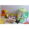 Image 4 : Various Barbie-style House Furniture & Accessories (As is Condition)
