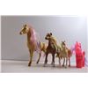 Image 2 : (4) Barbie and My Little Pony styled Toy Horses