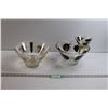 Image 1 : (2) Potato Chip Serving Bowls (One w/Dip Bowl & Stand)