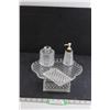 Image 1 : (6 pc) Cut Glass Vanity Set