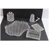 Image 2 : (6 pc) Cut Glass Vanity Set