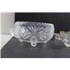 Image 2 : (6 pcs) Crystal & Glass Serving Dishes (Four Are Footed)