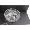 Image 2 : Crystal Bowl & (2) Glass Divided Serving Dishes