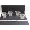 Image 1 : (4 pcs) Glass Cream & Sugar Sets