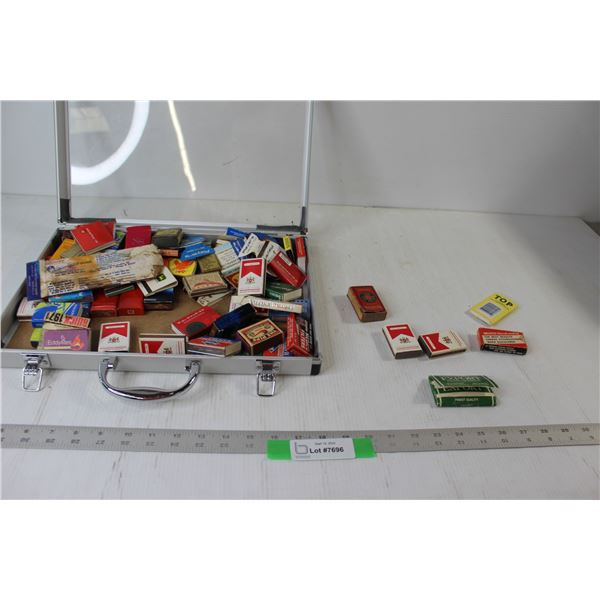 Assorted Empty Match Boxes, Assorted Cigarette Filters and Paper