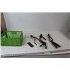 Image 1 : (5) Cross Cut Saw Sets, Green Plastic Crate