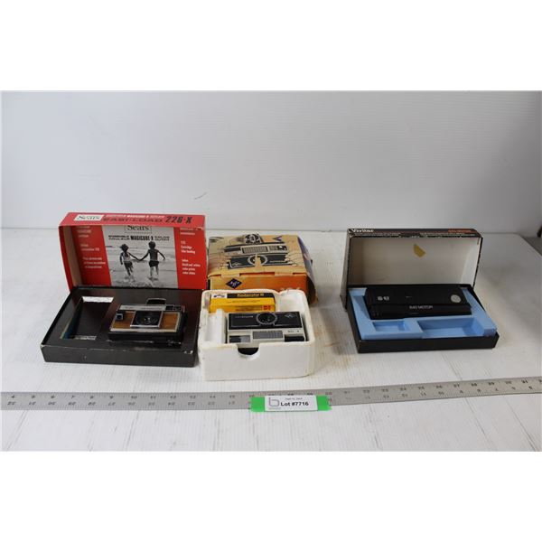 (3) Vintage Cameras - Vivitar, Autostar, Magicube X