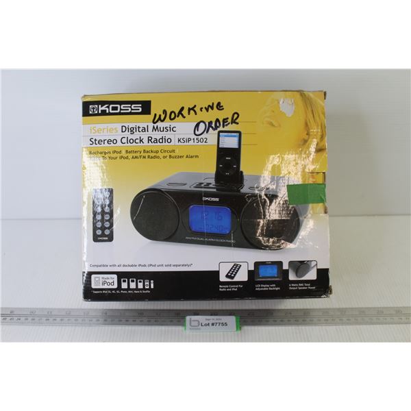 Digital Music Stereo Clock Radio (working)