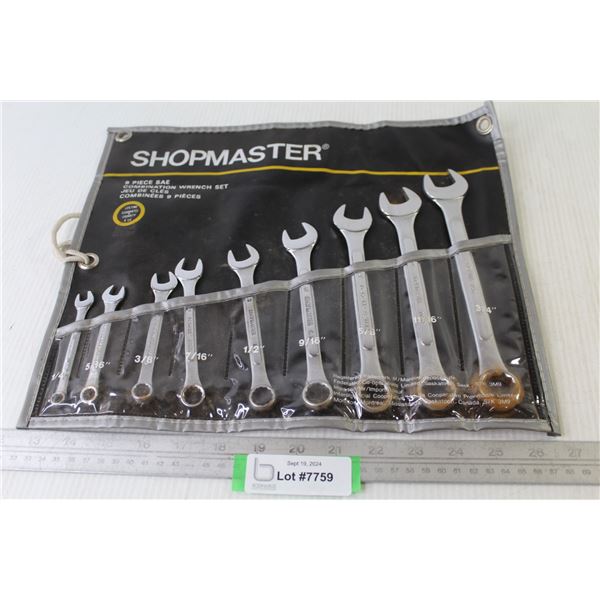 Shop Master 9 Piece Standard Wrench Set