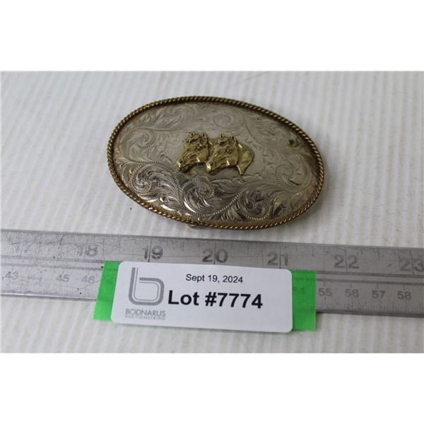 Vintage Western Horse Head Belt Buckle