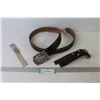 Jeweled Studded Belt & Buckle (size 40) - Roxy Watch (not running) - (2) Leather Watch Straps