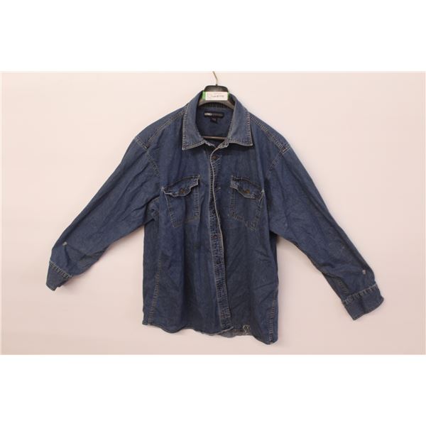 MWG Apparel Jean Shirt (Size XXL - has holes & Stains)