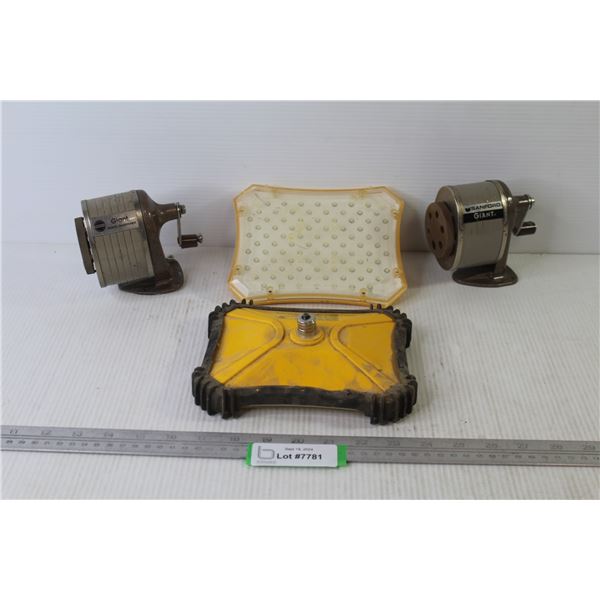 (2) Giant Pencil Sharpeners - (2) LED Lights