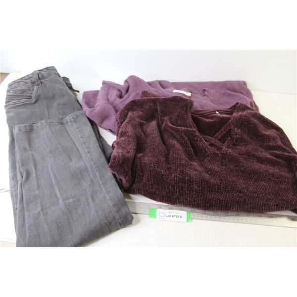 Grey Jeans (Size 16) - Sweater (sizes (sizes 2X)