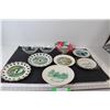 Image 2 : (6) Decorative Plates, (3) Glass Bowls
