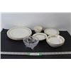 7903  Glass Candy Dish, (3) Bowls, (2) Saucers, Teacup, (3) Small Plates, (3) Plates