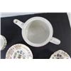 Image 5 : Eng'd Paragon Fine Bone China - (3) Saucers and Teacups, Teapot