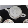Image 6 : Eng'd Paragon Fine Bone China - (3) Saucers and Teacups, Teapot
