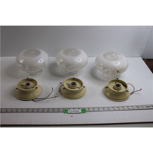 (3) Vintage Interior Light Fixtures