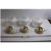 Image 1 : (3) Vintage Interior Light Fixtures