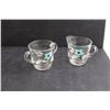 Image 3 : (2 pr) Cream and Sugar Dishes & (2 pcs) Depression Glass