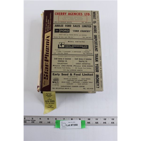 1974 Saskatoon Henderson Directory - Missing Spine