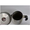 Image 5 : (2) Coffee Percolators, Enameled Pot & Sheffield Stype John Palmer Carving Set