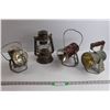 Image 1 : Vintage Beacon Lantern & (3) Electric (Battery) Operated Railroad Lanterns (As is Condition)