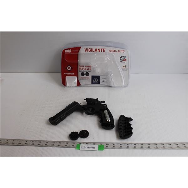 Crosman "Vigilante" CO2 Dual Ammo .177 Pellet or BB Revolver w/Original Package - 465 ft/Sec. - Unte
