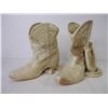 Image 3 : Ornamental Ceramic Cowboy Boots in a Horseshoe