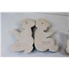 Image 5 : (2) Cat Chalkware Decorations, (2) Baby Chalkware Decorations