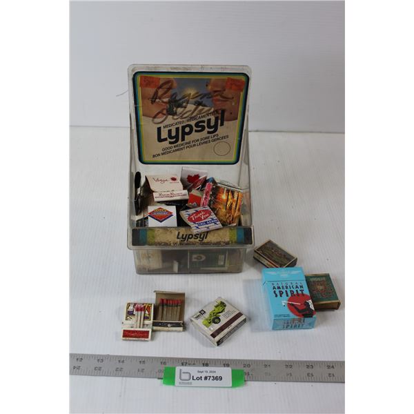 Assorted Matchboxes - Most are Empty, Lypsyl Box
