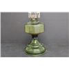 Image 2 : Green Glass Kerosene Lamp