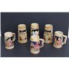 Image 1 : (6) Pottery Beer Steins