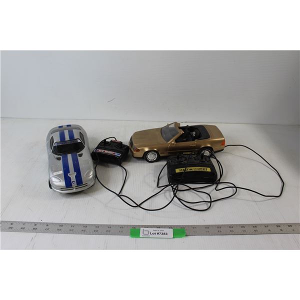 (2) Remote Control Cars - Mercedes 500SL, Viper GT5 - Both Untested