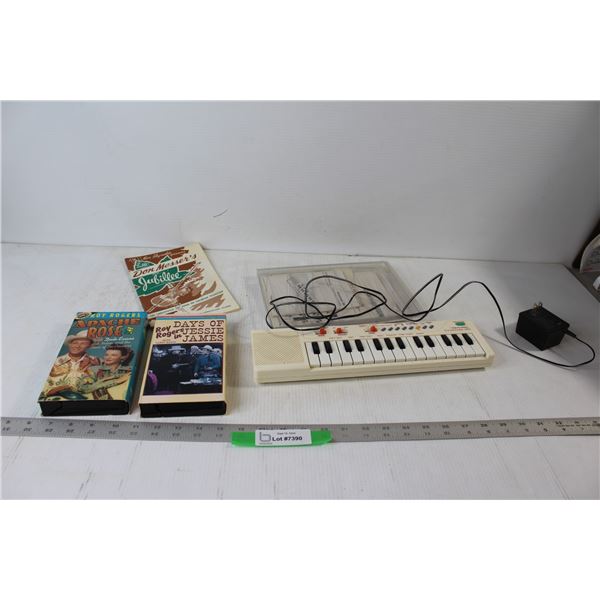 Realistic Concert Mate Keyboard, Roy Rogers In Days Of Jessie James VHS, Apachee Rose VHS