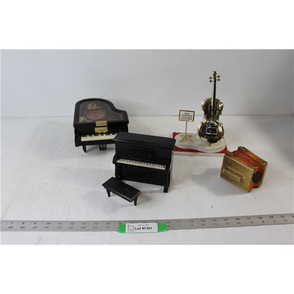 Piano Music Box Jewelry Case, Piano Music Box, Accordion Piggy Bank, Violin Air Freshener