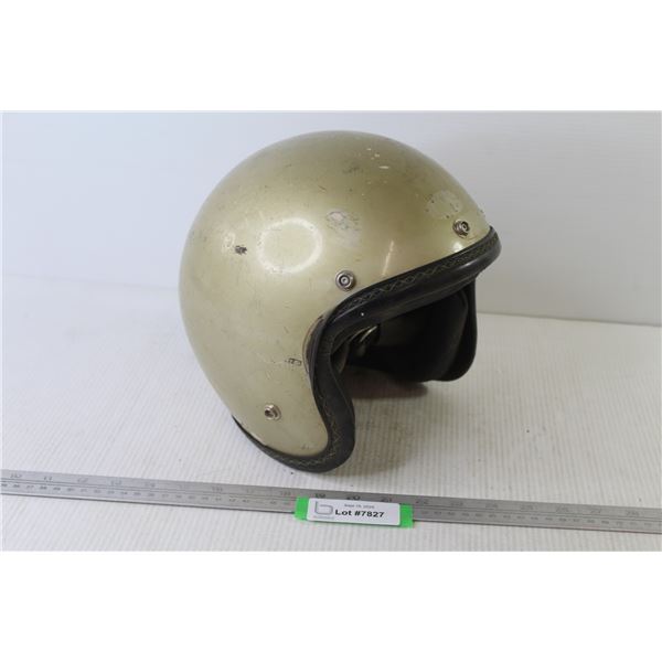 Vintage Motorcycle Helmet - Tan
