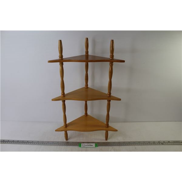 Corner Shelf (12" x 19 1/4" - (one spindle Loose)