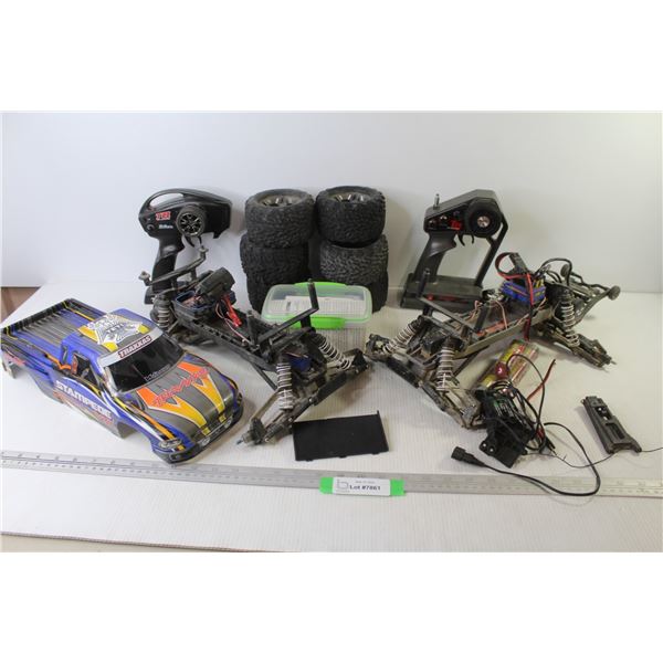 Box of Traxxas RC Parts