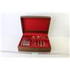 Large Set of Rogers Plated Cutlery in Wooden Case